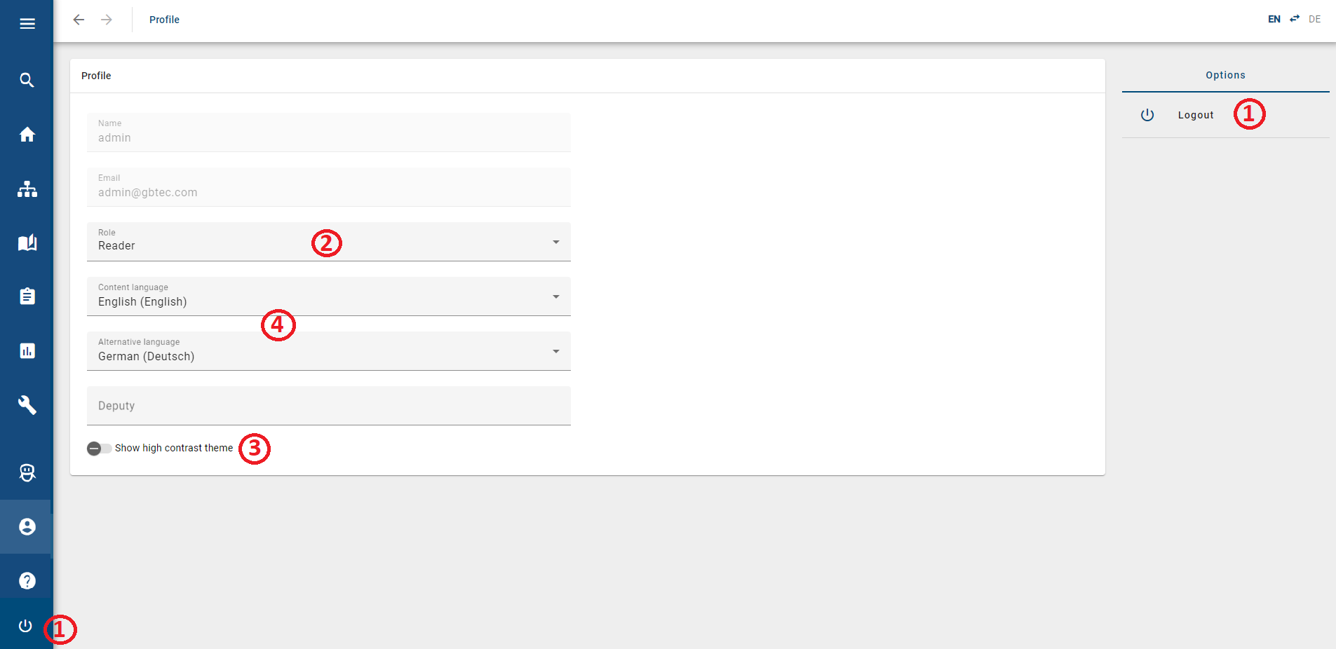 Here, the profile is displayed in the new user interface.