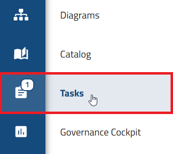 The button "Task" is selected in the side menu here.